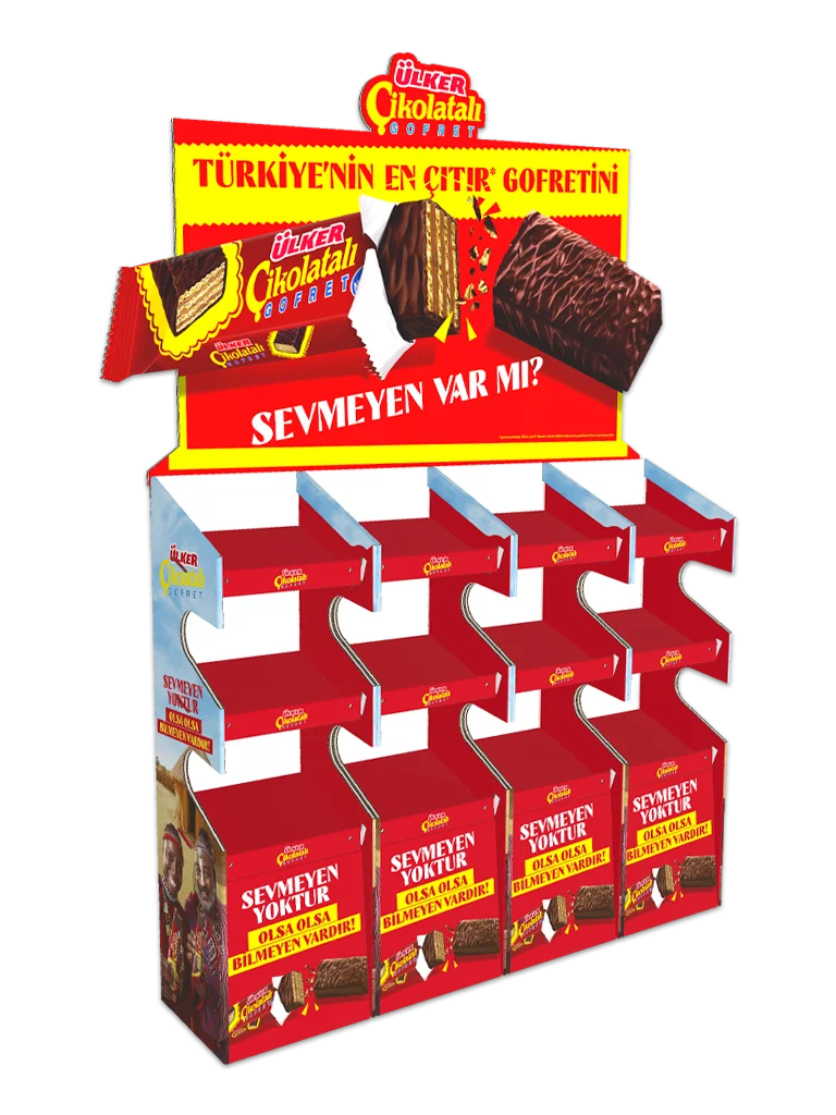 çikolatalı orta alan karton stand