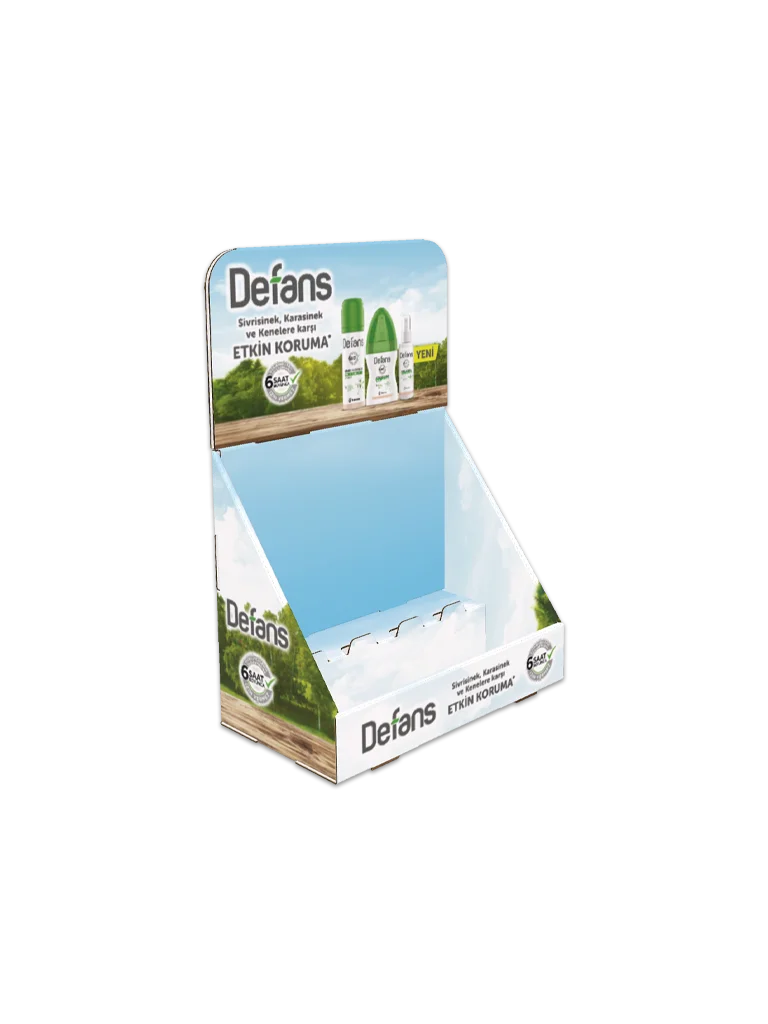 defans karton tezgahüstü stand