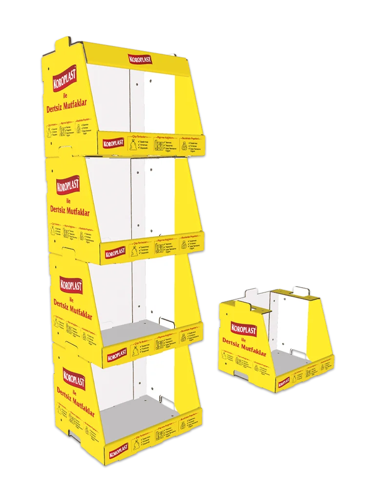 koroplast dolumlu karton stand
