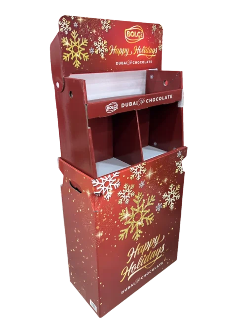 happy holiday karton stand